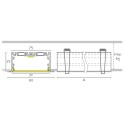 Module encastrable 90 mm largeur avec LED intégrée