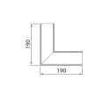 Module L encastrable 50 mm largeur avec LED intégrée connectable