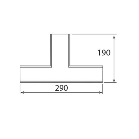 Module en T profilé de 50 mm largeur avec LED intégrée et interconnectable