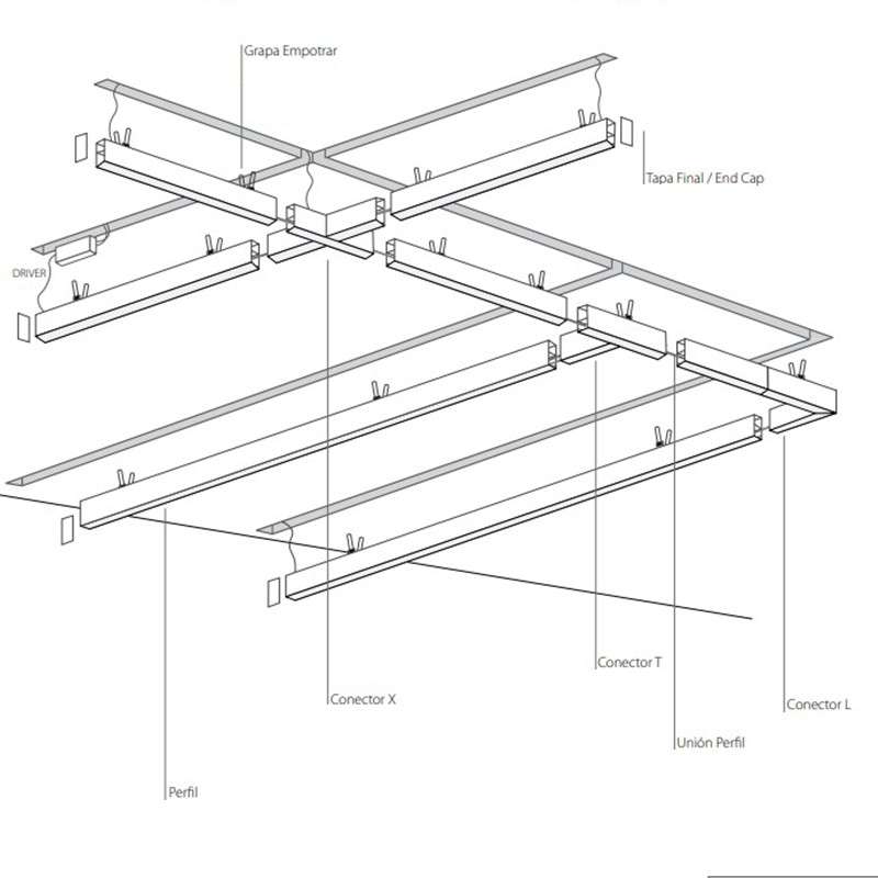 Module encastrable 65 mm largeur avec LED intégrée connectable