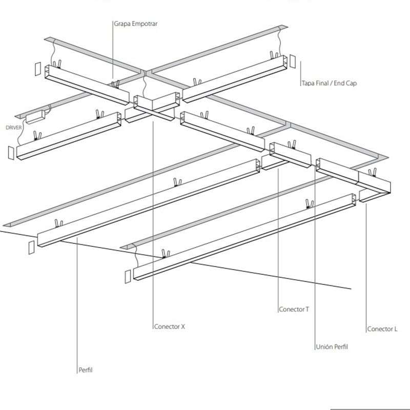 Kit d'agrafes pour modules LED de 90 mm de largeur
