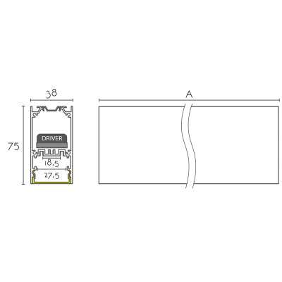 Module surface 38mm largeur...