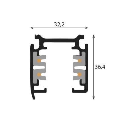Rail triphasé pour installations en surface