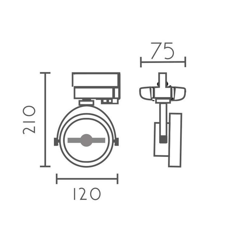 Projecteur LED triphasé 15W 800lm 3000K dimmable