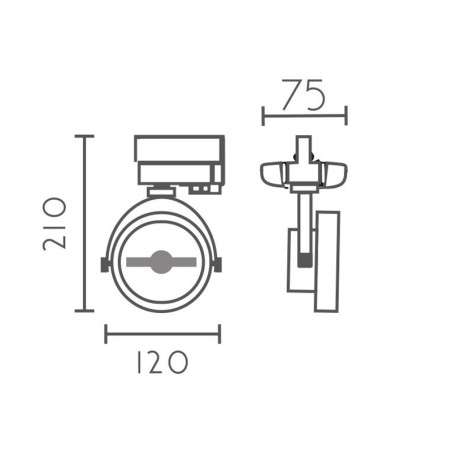 Projecteur LED triphasé 15W 800lm 3000K dimmable