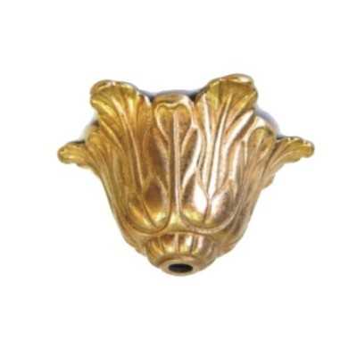 Accessoire en bronze décoré en relief de 120 mm pour lampes