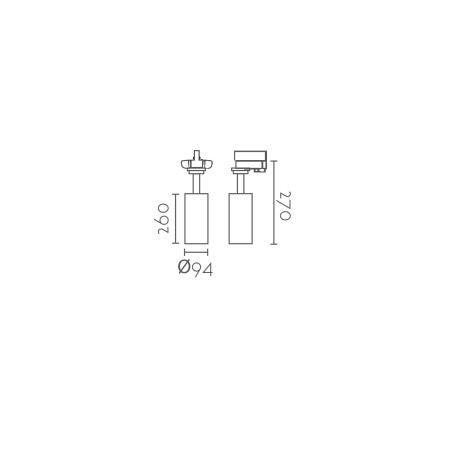 Projecteur LED triphasé 40W et 4000lm 38º avec sélecteur de tonalité