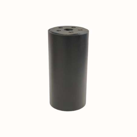 Tube en laiton de couleur noire de 80 mm de hauteur sur 40 mm de diamètre avec un couvercle en laiton.