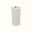 Tube en laiton de couleur blanche de 80 mm de hauteur x 40 mm de diamètre avec couvercle.