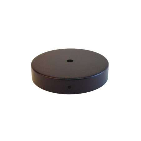 Support en métal de couleur noire de 140mm de diamètre x 25mm avec une sortie