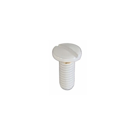 Vis sans fin pour lampes M4 x 12 mm Ø7 mm tête fendue couleur blanche