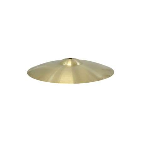 Cloche métallique en laiton de 40 mm de hauteur x 295 mm de diamètre, avec un trou de 10 mm.
