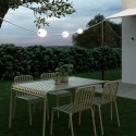 Guirlande linéaire extérieure avec trois lumières, longueur totale de 6,5 mètres