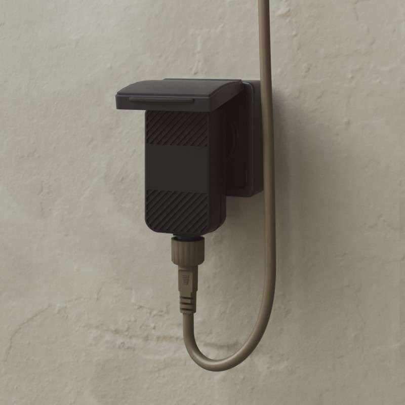 Guirlande linéaire d'extérieur avec six lumières longueur totale 9 mètres