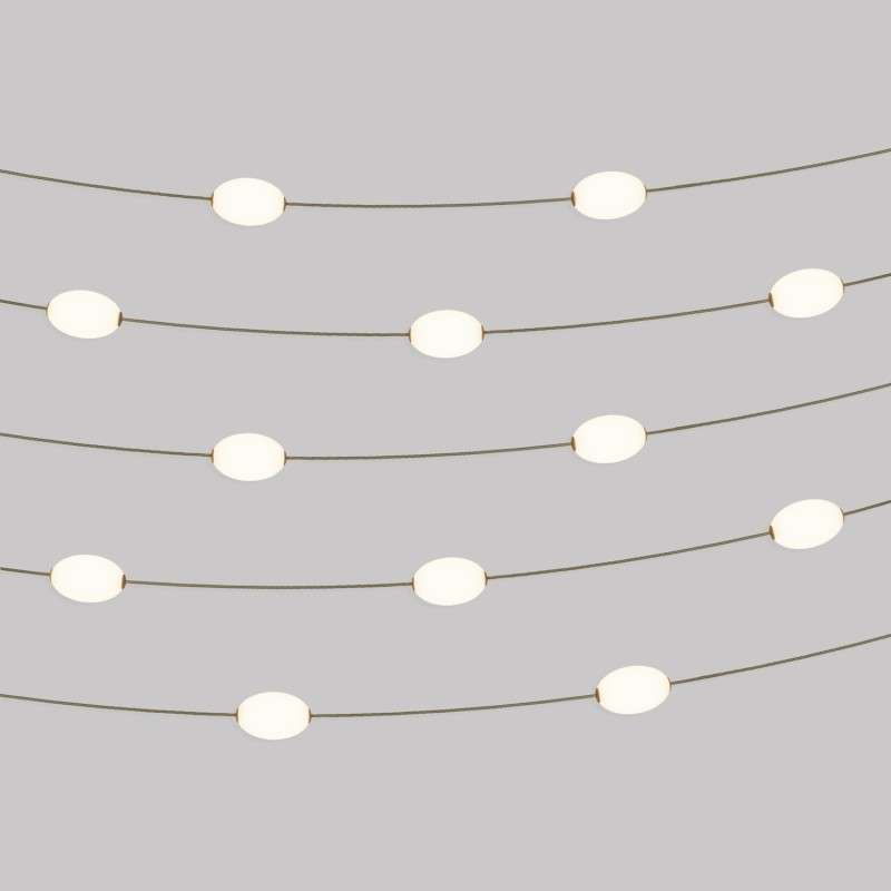 Guirlande d'extérieur avec douze lumières longueur totale 14 mètres