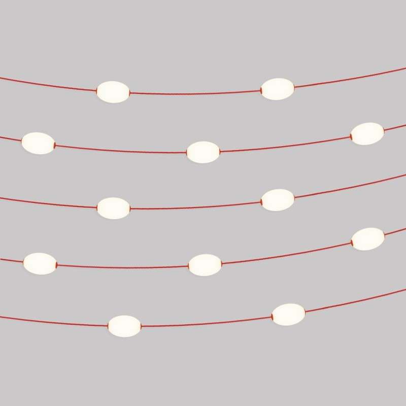 Guirlande d'extérieur avec douze lumières longueur totale 14 mètres