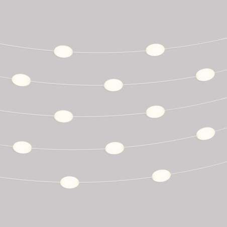 Guirlande d'extérieur avec douze lumières longueur totale 14 mètres