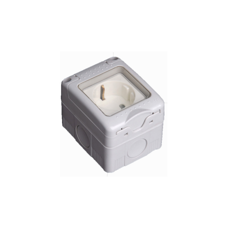 Prise de courant type Schuko pour surface IP55
