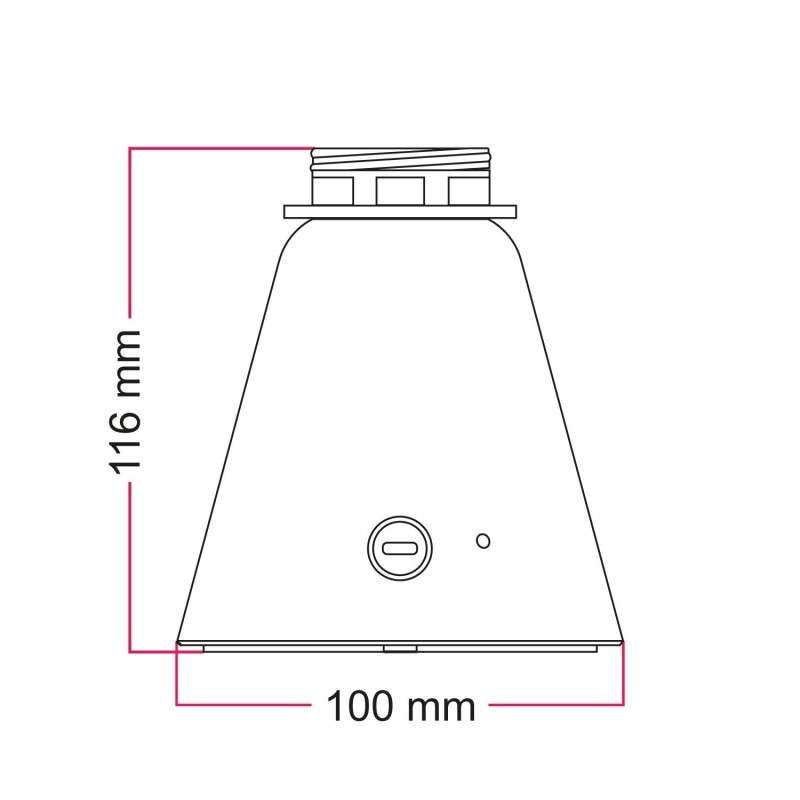 Base de lampe conique rechargeable sans fil et pour écran