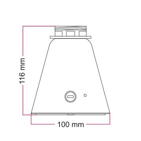Base de lampe conique rechargeable sans fil et pour écran