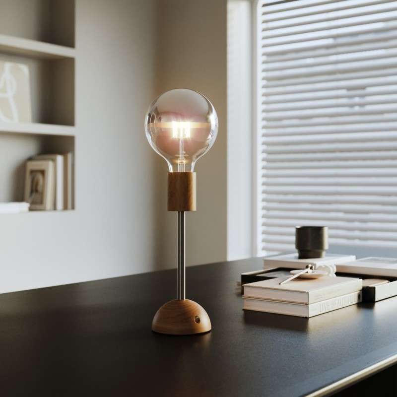 Base de lampe rechargeable sans fil et pour ampoule