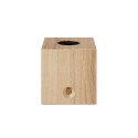 Base de lampe rechargeable en bois sans fil de forme cubique