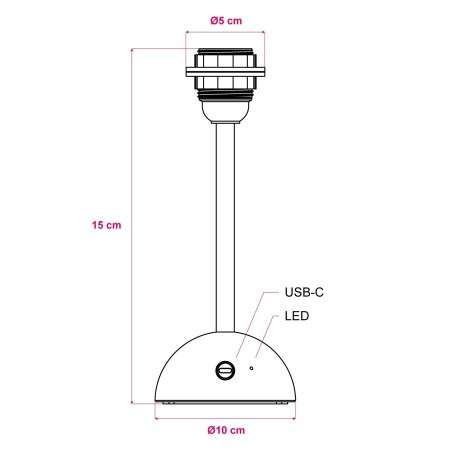 copy of Base de lampe rechargeable sans fil et pour ampoule