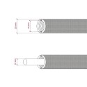 Gaine décorative soie or/noir Ø20 mm au mètre | Accessoires Lampes