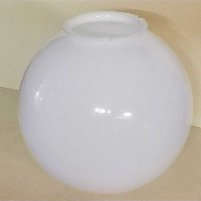 Globe en polycarbonate blanc avec col à baïonnette plusieurs diamètres
