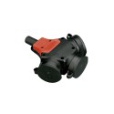 Prise triple extérieure 16A IP44 avec capots de protection