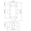 Derivateur aluminium 4 sorties X tube flexible Ø20 mm | AccessoiresPourLampes.fr