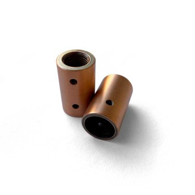 Embouts métalliques pour tube textile Ø10 mm
 Couleur-Cuivre satiné