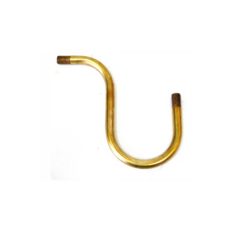 Bras courbé S laiton 130x120 mm fileté M10x1