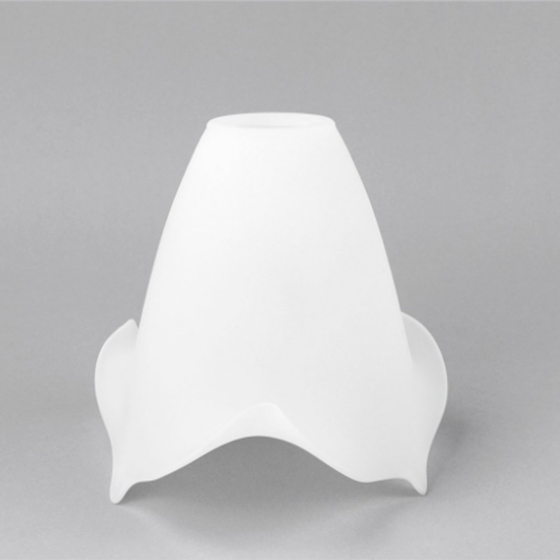 Tulipe rétro Musa Ø130 mm en verre opalin mat