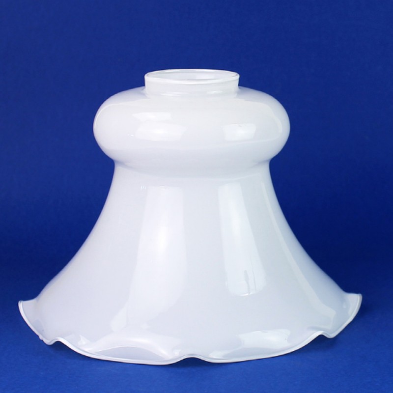Tulipe évasée opale brillante Ø185 mm ouverture Ø41