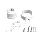 Kit prise Schuko porcelaine pour tube 20 mm | AccessoiresPourLampes