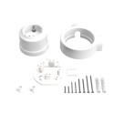 Kit prise Schuko porcelaine pour tube 20 mm | AccessoiresPourLampes