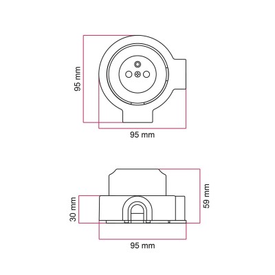 Kit prise française en porcelaine pour tube 20 mm | AccessoiresPourLampes