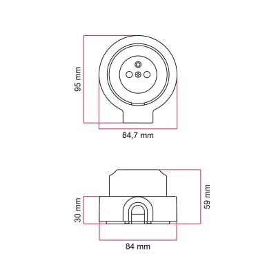 Kit prise française en porcelaine pour tube 20 mm | AccessoiresPourLampes