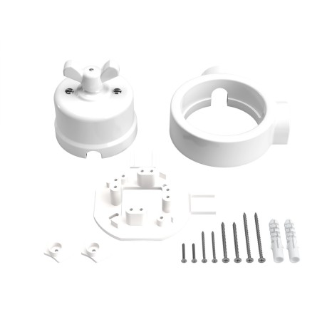 Kit interrupteur va-et-vient en porcelaine avec écrou papillon