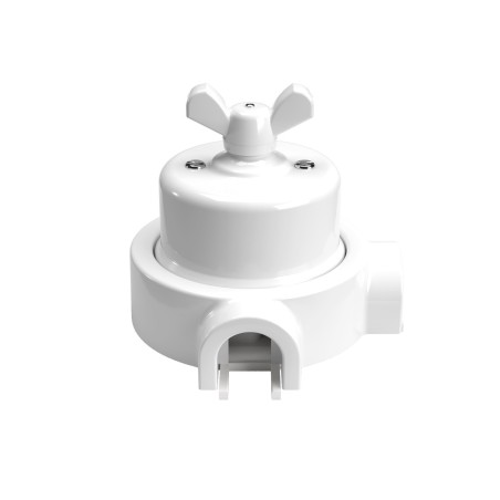 Kit interrupteur va-et-vient en porcelaine avec écrou papillon