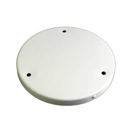 Support métallique de couleur blanche, diamètre de 250 mm et trois sorties.