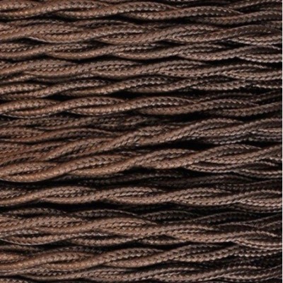 Cable trenzado a metros color marrón y sección 2 x 1 mm2