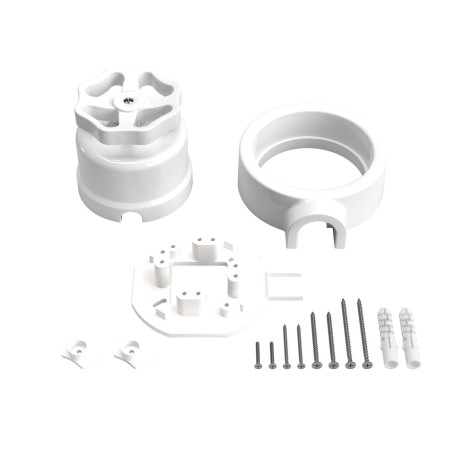 Kit interrupteur va-et-vient en porcelaine avec bouton molette