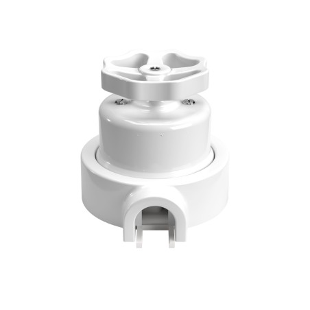 Kit interrupteur va-et-vient en porcelaine avec bouton molette