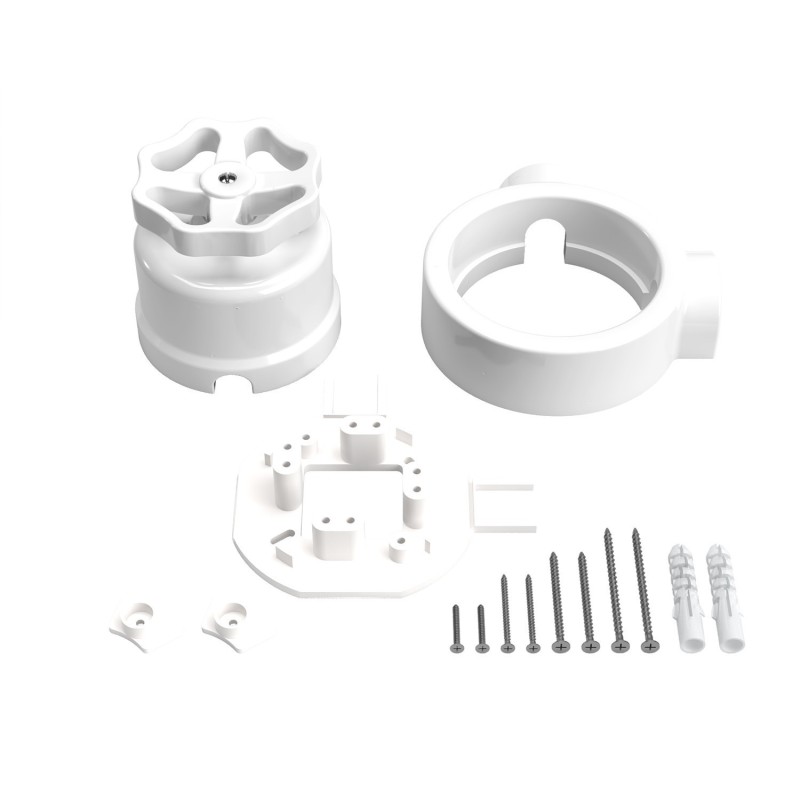Kit interrupteur va-et-vient en porcelaine avec bouton molette