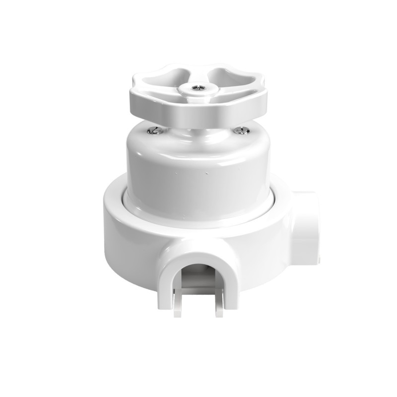 Kit interrupteur va-et-vient en porcelaine avec bouton molette