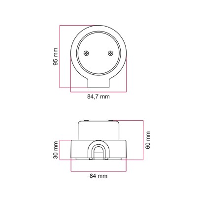 Boîte aveugle en porcelaine pour connexions de tube 20 mm | AccessoiresPourLampes