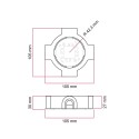 Base en porcelaine 4 sorties pour tube 20 mm | AccessoiresPourLampes
