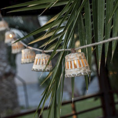 Guirlande 10 lumières LED IP44 charge solaire et batterie | AccessoiresPourLampes.fr